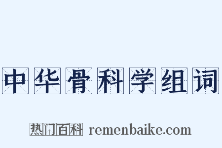 中华骨科学组词是什么意思的图片